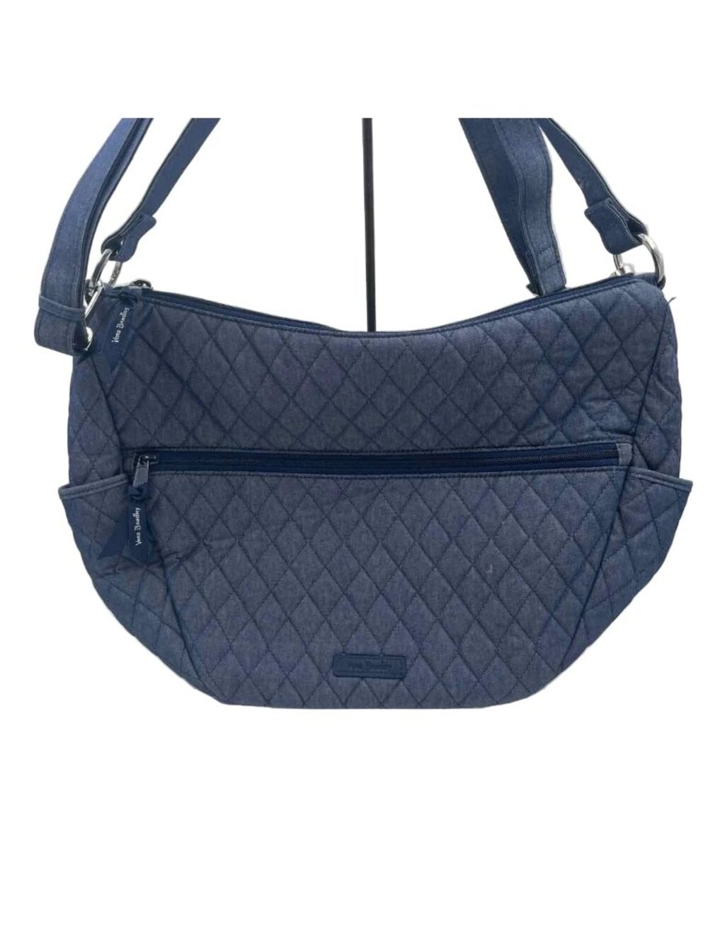VERA BRADLEY Quilted Blue GO AHEAD Convertible Crossbody Purse